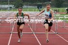 Women and Girls hurdles, 2021 North Eastern Track and Field Champs., Middesbrough. Photo: David T. Hewitson/Sports for All Pics
